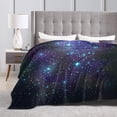 thumbnail image 2 of Galaxy Stars flannel Throw Blanket Soft Lightweight Warm Cozy Plush Blanket for Couch Bed Sofa 60"X50", 2 of 6