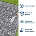 thumbnail image 5 of Garvee 8'x10' Outdoor Rug Waterproof Plastic Straw Rug, Reversible Outside Carpet UV Resistant Modern RV Mat for Backyard Garden Deck Poolside, Gray, 5 of 6