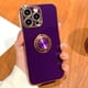 thumbnail image 1 of Funda morada magnética chapada para iPhone 14 13 12 11 Pro Max XS XR XS 7 8 Plus SE 2020 14Pro, fundas blandas de lujo con soporte para anillo Tan Jianjun unisex, 1 of 2