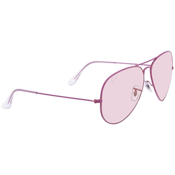 Ray Ban Photo Evolve Pink/Violet Aviator Unisex Sunglasses 0RB3025 9224T5  62 