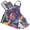 Big Curly Hair Woman, variant on Funny Colorful Frog Face 5 Pcs Kitchen Set Heat Resistant Oven Mitts and Non-Slip Pot Holders with Adjustable Cooking Apron