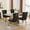 Black, variant on Set of 4 Luxury Velvet Dining Chairs with Wood Legs Tufted Back Modern Seating for Kitchen, Bedroom & Living Room