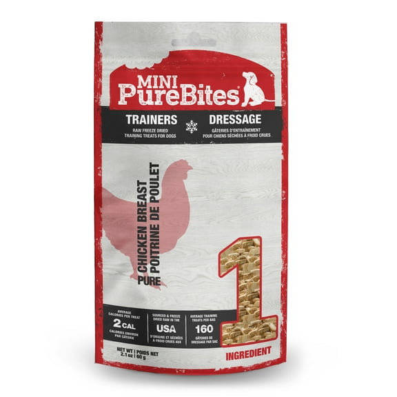 Mini-PureBites Chicken Freeze Dried Dog Treats, 1 Ingredient, 2.1oz