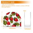 thumbnail image 3 of Strawberry with Leaves Acrylic Napkin Holder Clear Paper Tissue Dispenser Kitchen Dining Room Bathroom Party Hotel, 3 of 8