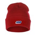 thumbnail image 2 of I&W Classic USA Cities Winter Knit Cuffed Beanie Hat 3D Raised Layer Letters, 2 of 2