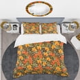 thumbnail image 2 of Designart 'Tropical Gold Luxury Pattern III' Mid-Century Modern Duvet Cover Set, 2 of 4