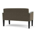 thumbnail image 3 of Belmont Lounge Reception Waiting Loveseat / Black Steel Legs / Brown / Brown, 3 of 5