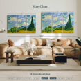 thumbnail image 4 of Elephant Stock Wheat Field With Cypresses Wall Art - Horizontal Multi Panel Canvas - Living Room Wall Decor - Nature Multi Panel - Yellow And Green Decor By Vincent Van Gogh - 50" x 32", 4 of 8