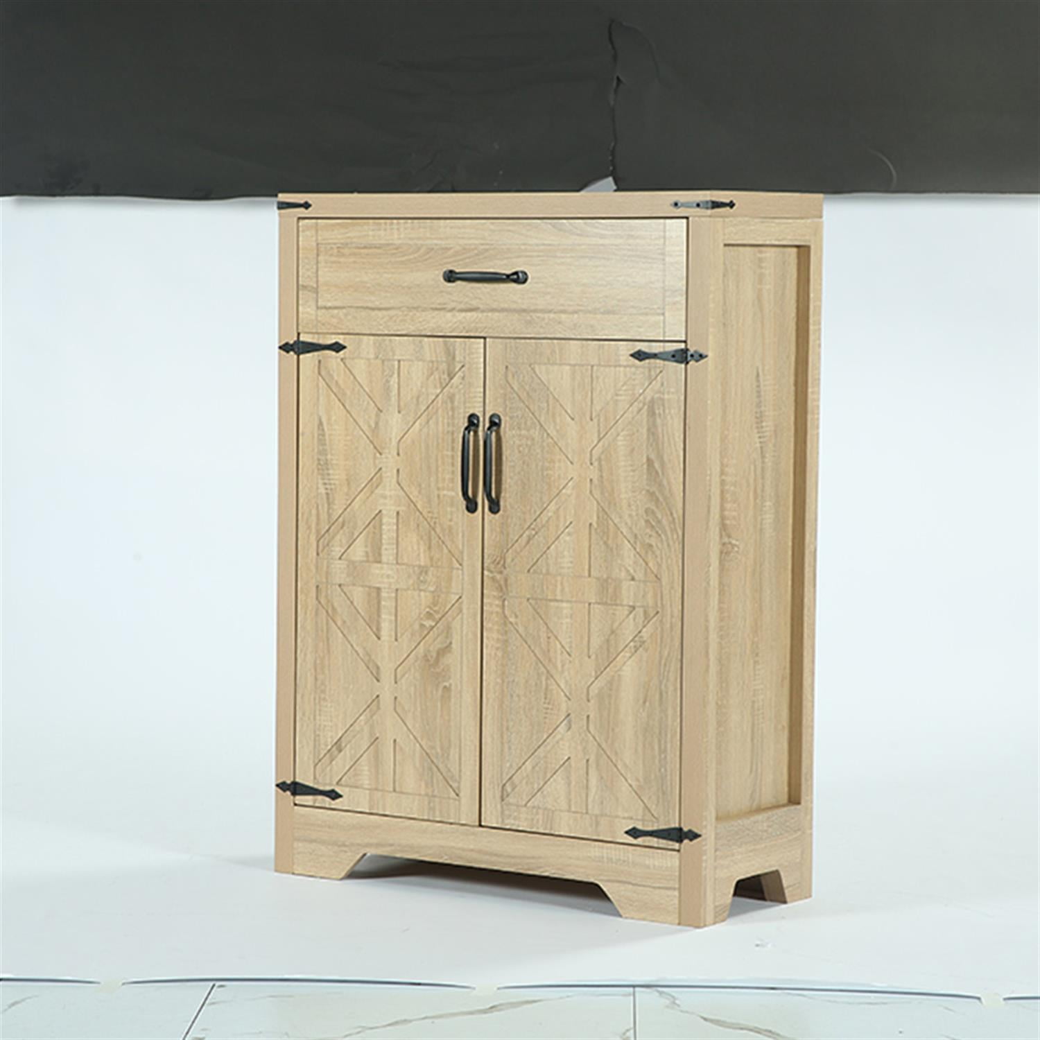 Demi Bonn 5-Tier Shoe Cabinet, Farmhouse Shoe Racks Entryway Storage Organizer for Home Living Room, Bedroom, Brown