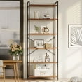 thumbnail image 5 of Casacomoda 6-Tier Tall Bookshelf, Large Bookcase with Steel Frame, Deep Book Shelf for Living Room, Home Office, Study, Industrial Style, Vintage, 5 of 6