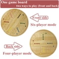 thumbnail image 6 of 20 in Large Original Marble Game 30 Natural Marbles Wahoo Board Game Double Sided Painted Wooden Fast Track Board Game for 6 and 4Players 6Colors 30 Marbles 6 Dice for Family Friends and Party, 6 of 7