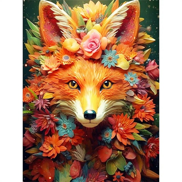 5D Fantasy Aniamls Full Square Round Embroidery Mosaic Cross Stitch For Home Decor ,30*40cm, frame not included.,5