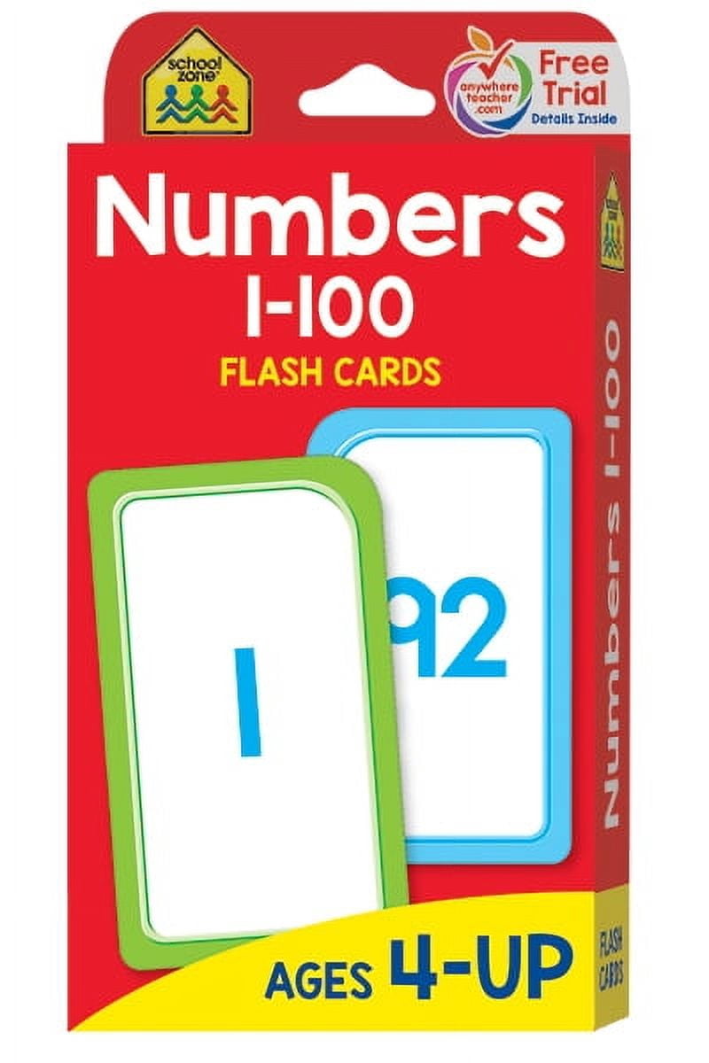 Flash Card Set: Flash Cards - Numbers 1-100 - School Zone + Alphabet Flash Cards (Ages 3 and Up)