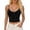 Black, variant on Sparkly Crop Camisole Tops for Women V Neck Spaghetti Strap Glitter Silk Cami Tank Tops Rave Party Clubwear