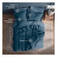 thumbnail image 3 of Set Edredón Queen Size + Funda De Almohada + Sábanas 7 Pzas Real Textil Azul Marino - Azul, 3 of 8
