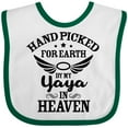thumbnail image 3 of Inktastic Handpicked for Earth by My Yaya in Heaven with Angel Wings Boys or Girls Baby Bib, 3 of 4