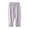 thumbnail image 4 of Cethrio Girls Cotton Sweatpants, Elastic Waist Casual Athletic Loose Jogger Pants Gray Size 8, 4 of 6