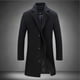 thumbnail image 2 of Abrigo clásico de lana para hombre, talla grande, cálido, de invierno, con una sola botonadura, largo, informal, ajustado, s202412241053, 2 of 4