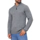 thumbnail image 5 of Suéter de pullover de media cremallera para hombre INSPIRE CHIC, suéter de polo de cuello alto tejido, color gris, 5 of 6