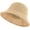 Khaki, variant on Women's Crochet Bucket Hat - UV Protection Lightweight Packable Faux Straw Sun Hat for Outdoor Beach Travel Hiking