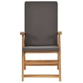 thumbnail image 3 of vidaXL Reclining Patio Chairs with Cushions Seat Yard 2 Pcs Solid Wood Teak, 3 of 7