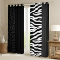 thumbnail image 2 of Erosebridal Grey Cheetah Print Curtains and Drapes (52x63), Rustic Animals 30%-50% Blackout Curtains for Bedroom, Zebra Room Decor, 2 of 5