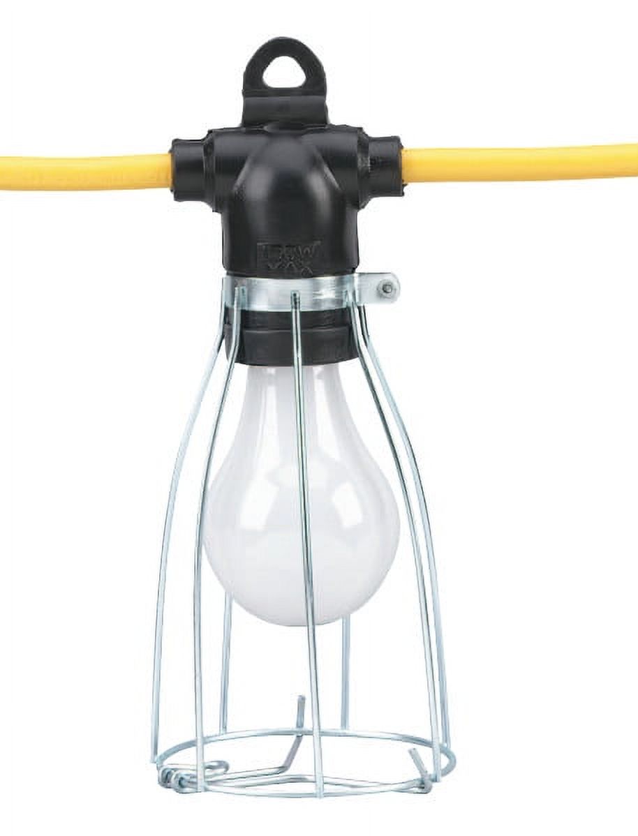 Coleman Cable 07538 50' Temporary Lighting String with Five Lamps and Guards