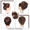 thumbnail image 7 of Large Messy Bun Hair Piece Wavy Curly Elastic Band Synthetic Chignon Ponytail Hairpiece, 7 of 7
