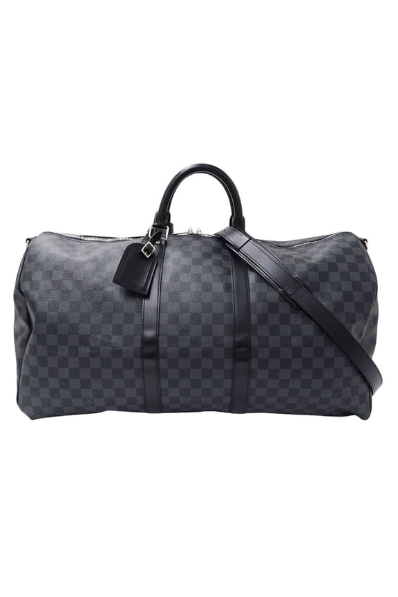 Pre-Owned Louis Vuitton Men's Keepall Bandouliere 55 Boston Bag in Damier Graphite... (Good)
