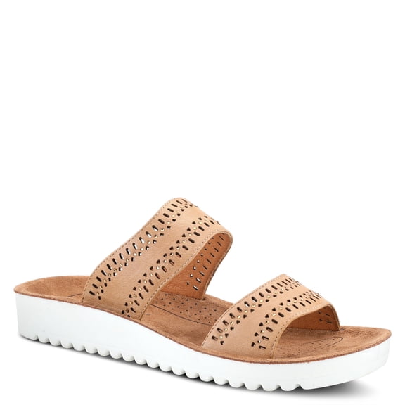 Flexus Bayshore Womens Crystal Cutout Slide Sandals