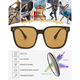 thumbnail image 5 of Gafas de sol cuadradas retro de gran tamaño para mujer Protección de gafas de sol de estilo clásico de moda, 5 of 6