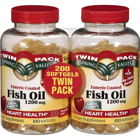 Spring Valley Regular Strength 1000mg Fish Oil, 100ct