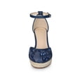 thumbnail image 6 of BLISSFUL STEP Women's Sandals Espadrille Lace Wedge Heels Platform Sandals, 6 of 8