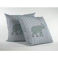 thumbnail image 6 of Elephant Silhouette Indoor/Outdoor Fabric Pillow in Blue 26x26, 6 of 9