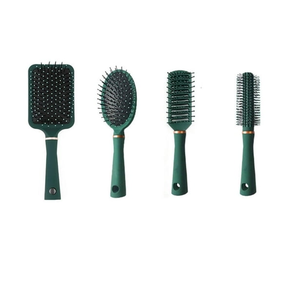 4 Pcs Hair Brush Gifts Set for Women,Detangling Hairbrush for Women and Kids,Flexible Soft Pin Bristles for Long Thick Curly Wavy Dry Damaged Hair