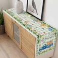 thumbnail image 4 of Green Plaid Easter Table Runner 60 Inches Long Farmhouse Dress Scarves, Blue Truck Spring Floral Bunny Animals Dining Tablerunner for Coffee Table/Kitchen Island/Party Décor, 13" x 60", 4 of 8