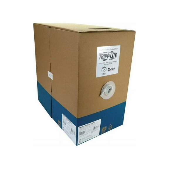 Tripp Lite Cat6a 10G Solid Core UTP Bulk Ethernet Cable, CMR Rated, White, 1000 ft. [305 m] (n223-01k-wh)