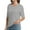 Gray, variant on Women's Short Sleeves T Shirt Casual V Neck Solid Casual Sweatshirt