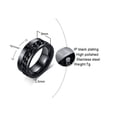thumbnail image 3 of Cadena Spinner De Acero Inoxidable De 8 Mm Para Hombres , Anillo De Preocupación , Número Romano , Banda De Meditación , Plata , Oro , Negro , Joyería Masculina , Tamaño 7-14, 3 of 3