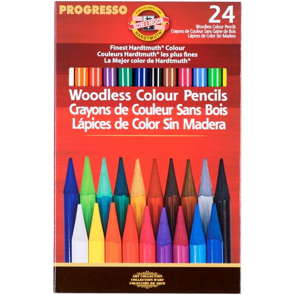Crayons de Couleur Sans Bois Progresso 24/pkg-Assorti de Couleurs-Fa875824