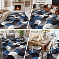 thumbnail image 5 of Blue Grey Abstract Area Rugs 6'x9', Washable Small Throw Rugs for Kitchen Dining room, Modern Geometric Ombre Artwork Indoor Outdoor Rug Non-Slip Low Pile Carpet Runner Reversible Floor Mats, 5 of 8