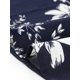thumbnail image 5 of Blusas de manga corta con volantes en V retro de flores para mujeres de tallas grandes Agnes Orinda 3X azul marino, 5 of 6
