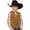 Khaki, variant on Boys Tops Retro Cowboy Vest Suede Leather Party Style V Neck Casual Western Vest Vintage Waist Coat Toddler Classic Top