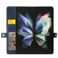 thumbnail image 3 of Magnetic Clasp Case for Samsung Galaxy Z Fold 6 Cover,Luxury PU Leather Shockproof Folding Kickstand Card Holder Pocket Wallet Crossbody Strap Handbag Phone Case for Samsung Galaxy Z Fold 6,Blue, 3 of 9