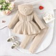 thumbnail image 4 of HCNTES 1T 2T 3T Child Girl Fall Winter Clothes Little Kids Long Sleeve Butterfly Embroidery Hooded Sweatshirt Shirt Elastic Waist Pants 2PCS Matching Sets Kid Princess Outfits, 4 of 7