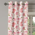 thumbnail image 2 of Ambesonne Floral Grommet Curtain, Vintage Tea Cups Roses, 50" x 120", Fern Green Pale Pink, 2 of 6