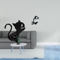 thumbnail image 2 of Reloj de pared con forma de gato, bonito reloj de pared para guardería, sala de juegos, escritorio interior, figura de pensador, escultura abstracta,, 2 of 8