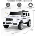 thumbnail image 4 of OLAKIDS Licensed Mercedes Benz G63 Kids Ride On Car, 12V Electric Vehicle with Remote Control, Double Open Doors, Music, Bluetooth, Wheels Suspension, Battery Powered for Children Boy Girl, 4 of 9