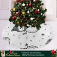 thumbnail image 6 of Stick Figure Snowman Christmas Tree Skirt Xmas Tree Skirt Christmas Decorations Indoor for Holiday Party Decorations, 6 of 6