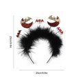 thumbnail image 3 of Diadema de murciélago de lentejuelas de Halloween Diadema de cosplay esponjosa para disfraz de fiesta (negro), 3 of 3